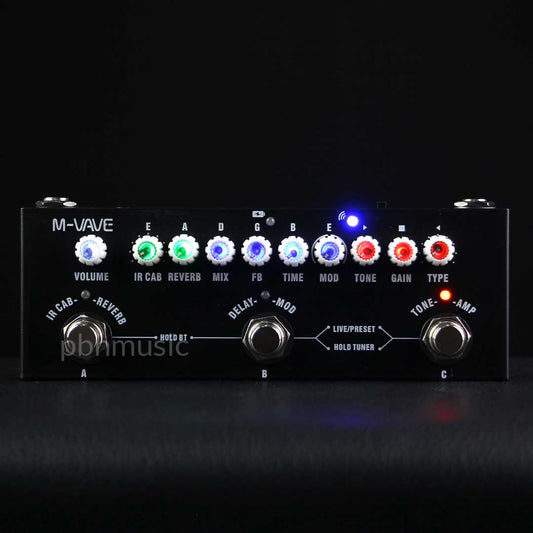 M-VAVE Cube Baby Guitar Multi-Effects Pedal 8 IR Cabinets Simulation Delay Chorus Phaser Reverb Vibrato Effects Rechargeable