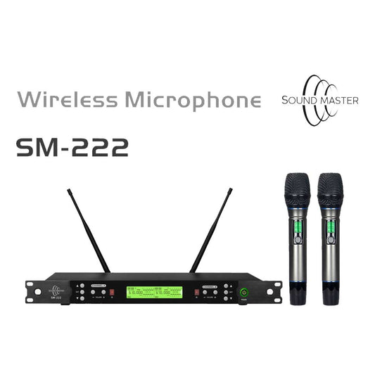 SOUNDMASTER UHF Dual Channel Handheld Professional Wireless Microphone
