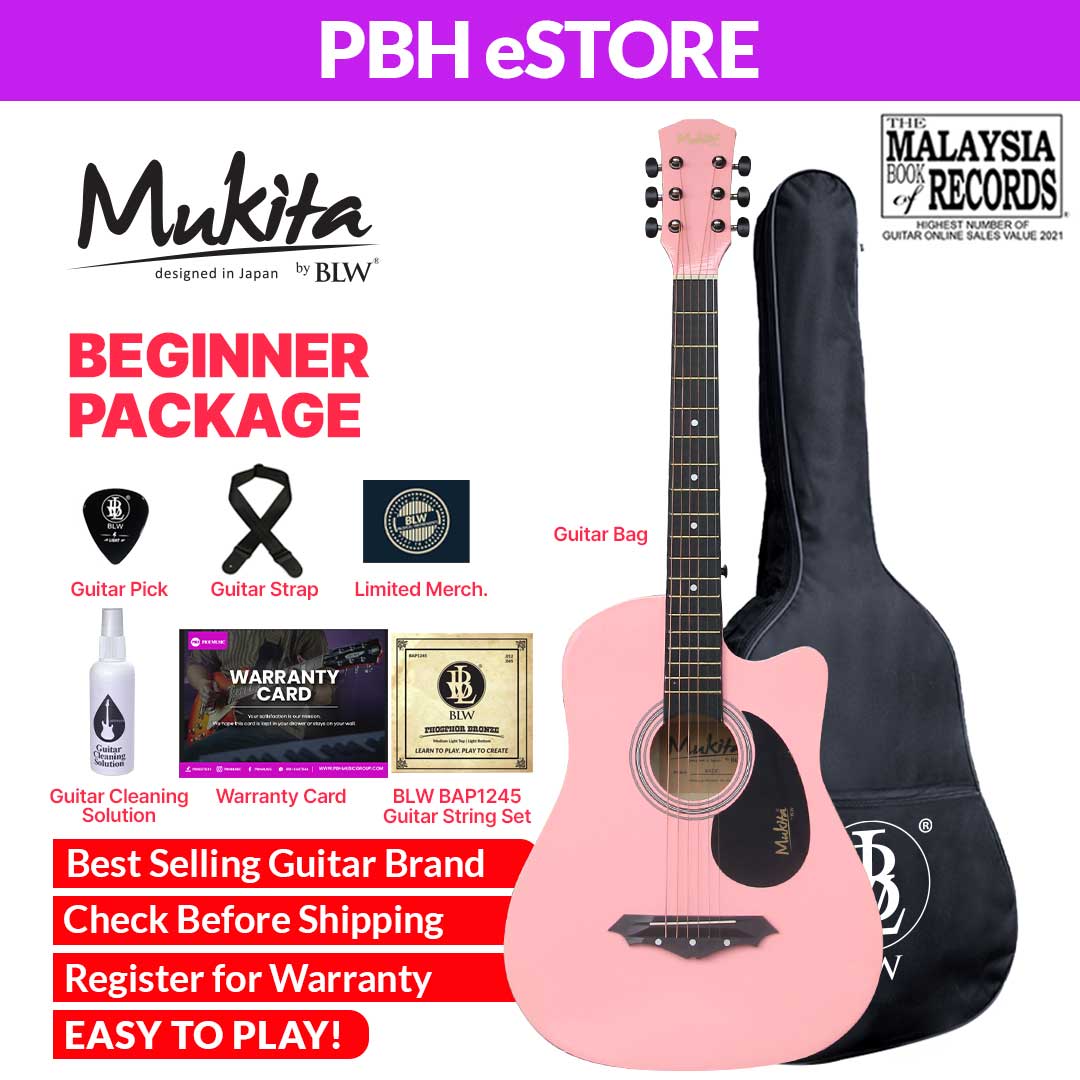 Mukita Basic Acoustic Guitar - Beginner Package