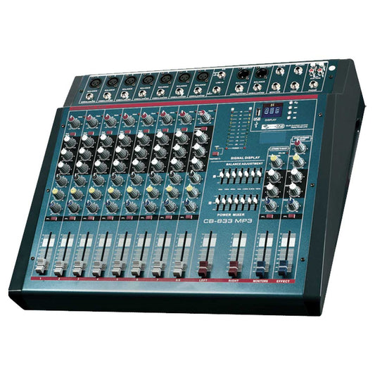 ProRock Electronics CB-833 450 Watt 8 Channel Powered Mixer
