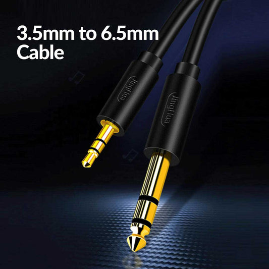 3.5mm To 6.35mm Adapter Jack Audio Cable For Computer Guitar Mixer Amplifier Male To Male