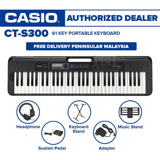 Casio CT-S300 61-Keys Casiotone Keyboard Package