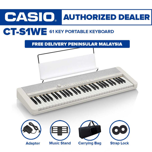 Casio CT-S1WE 61-key Portable Keyboard Package