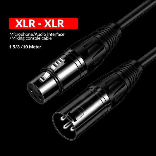 Microphone Cable XLR to XLR Balanced 1.5M/3M/10M