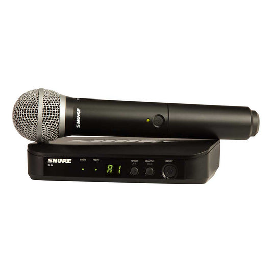 Shure BLX24/PG58 Wireless Handheld Microphone System, BLX4 Receiver & BLX2/PG58 Handheld Transmitter