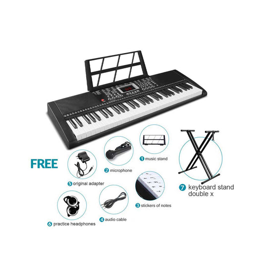 BLW EK-61T 61-key Portable Keyboard - Double X Stand Pack