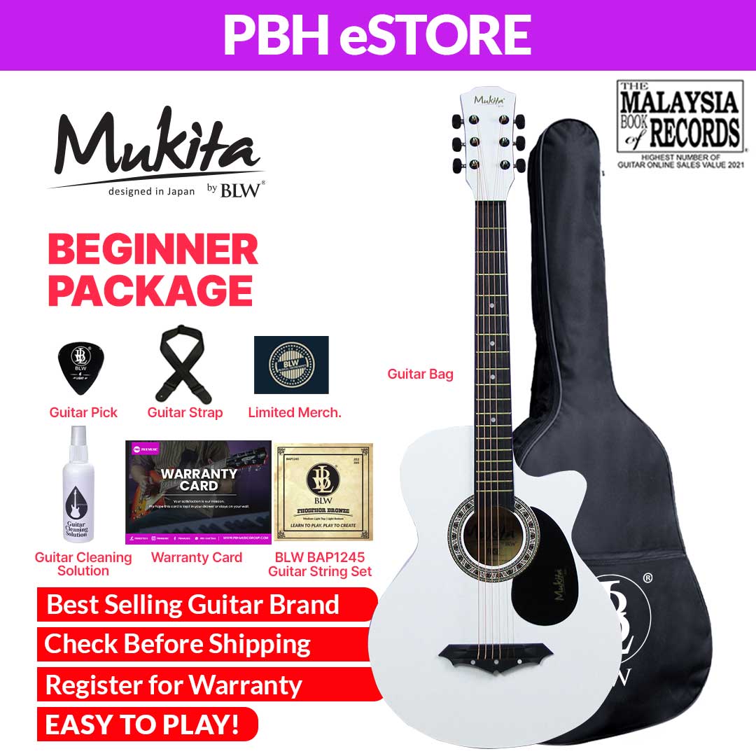 Mukita Basic Acoustic Guitar - Beginner Package