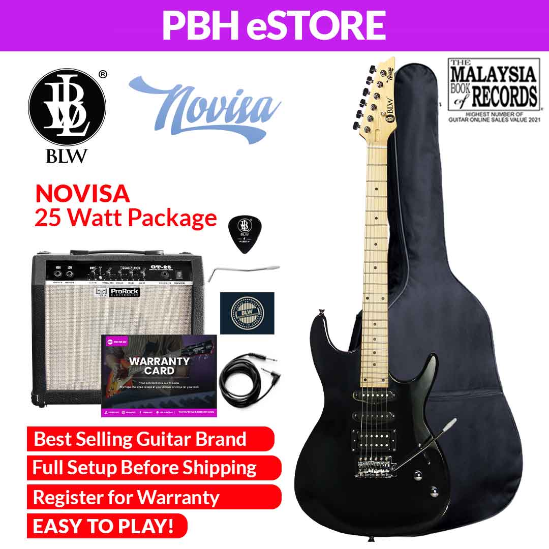 BLW Novisa Electric Guitar 25W Amplifier Pack