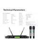 SOUNDMASTER UHF Dual Channel Handheld Professional Wireless Microphone