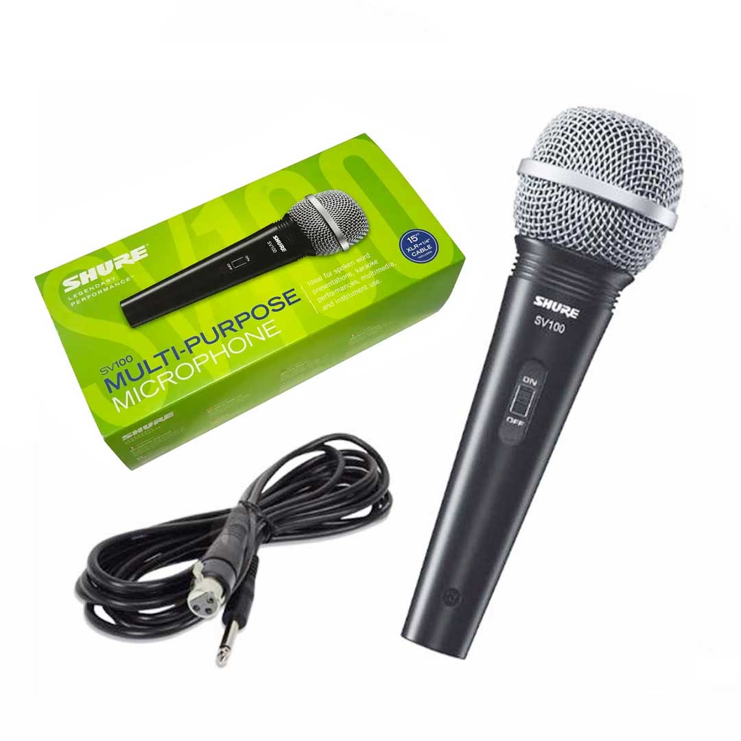 Shure SV100 Vocal Microphone with XLR to 1/4 inch Cable