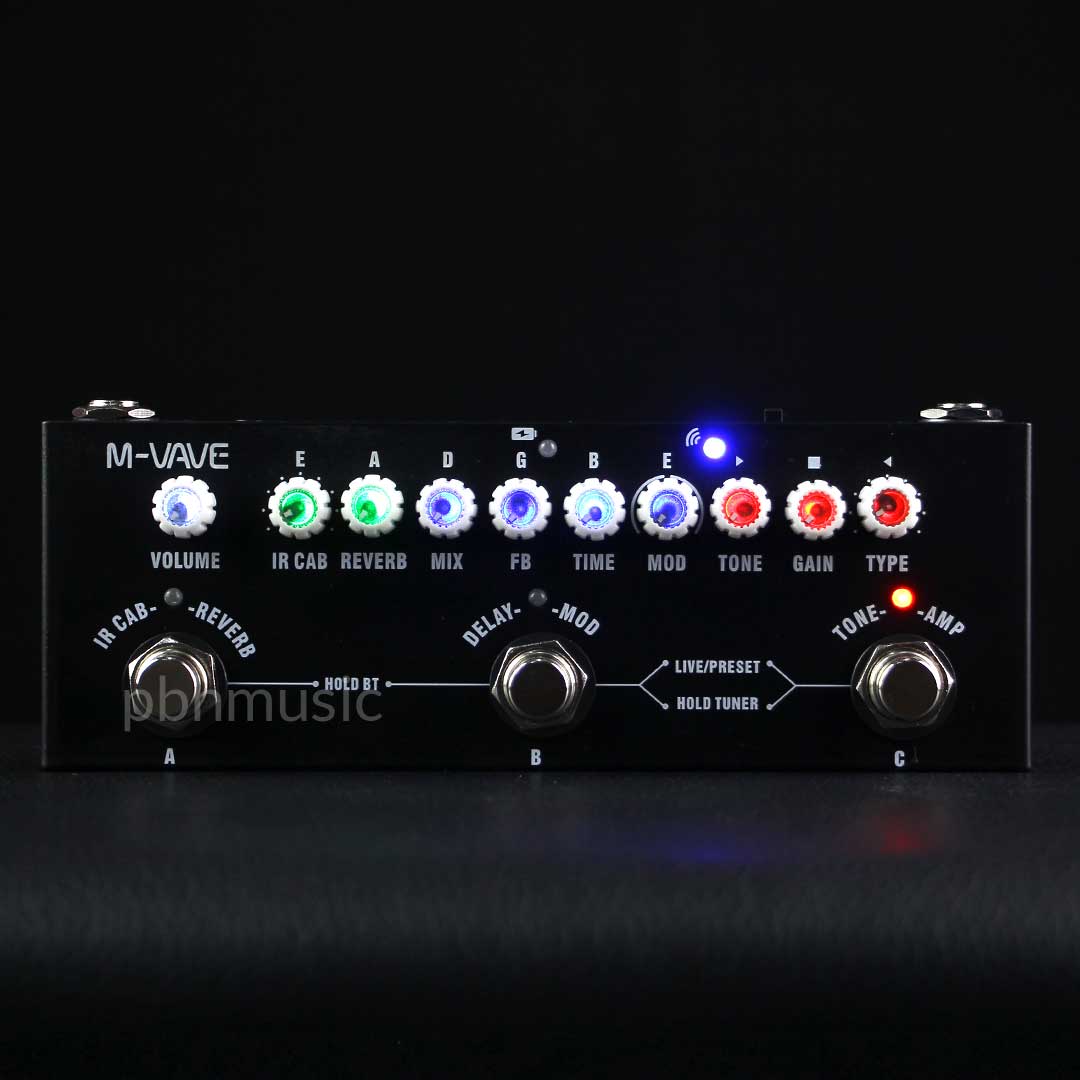 M-VAVE Cube Baby Guitar Multi-Effects Pedal 8 IR Cabinets Simulation Delay Chorus Phaser Reverb Vibrato Effects Rechargeable