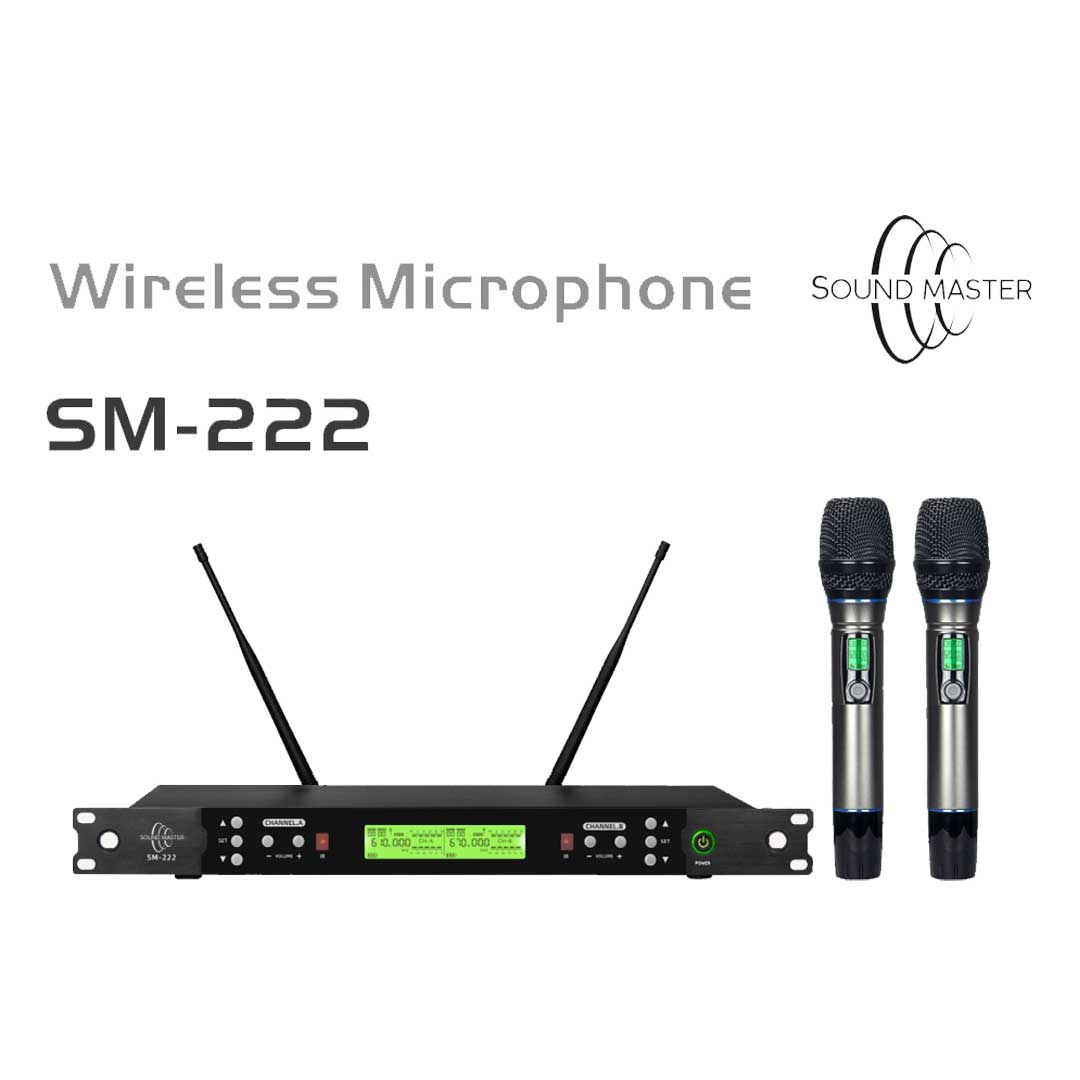 SOUNDMASTER UHF Dual Channel Handheld Professional Wireless Microphone