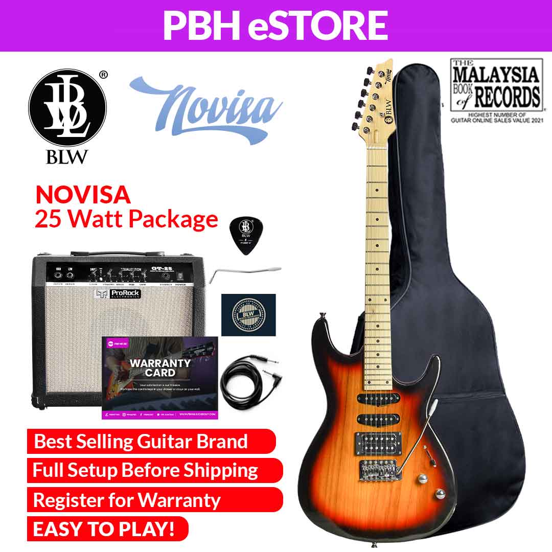 BLW Novisa Electric Guitar 25W Amplifier Pack