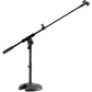 Hercules MS120B Low Profile H-Base Mic Stand with Boom and Mic Clip