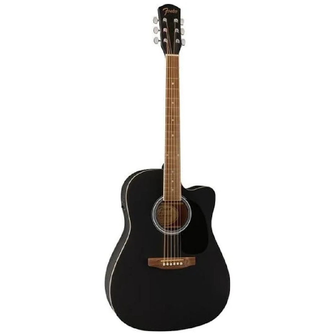 Fender FA-25CE Dreadnought Acoustic Guitar, Black