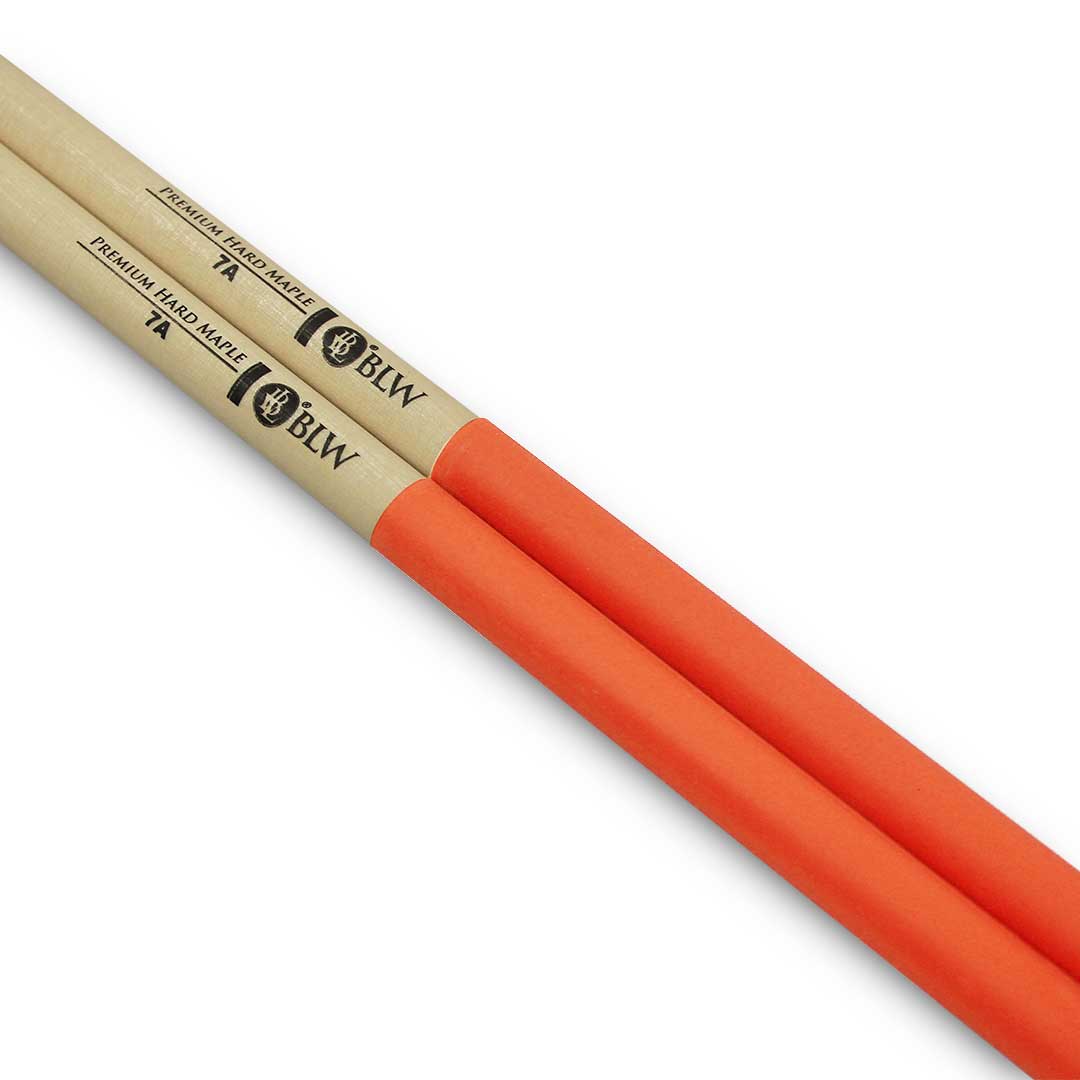 BLW Premium Hard Maple 7A Orange Grip Drum Stick