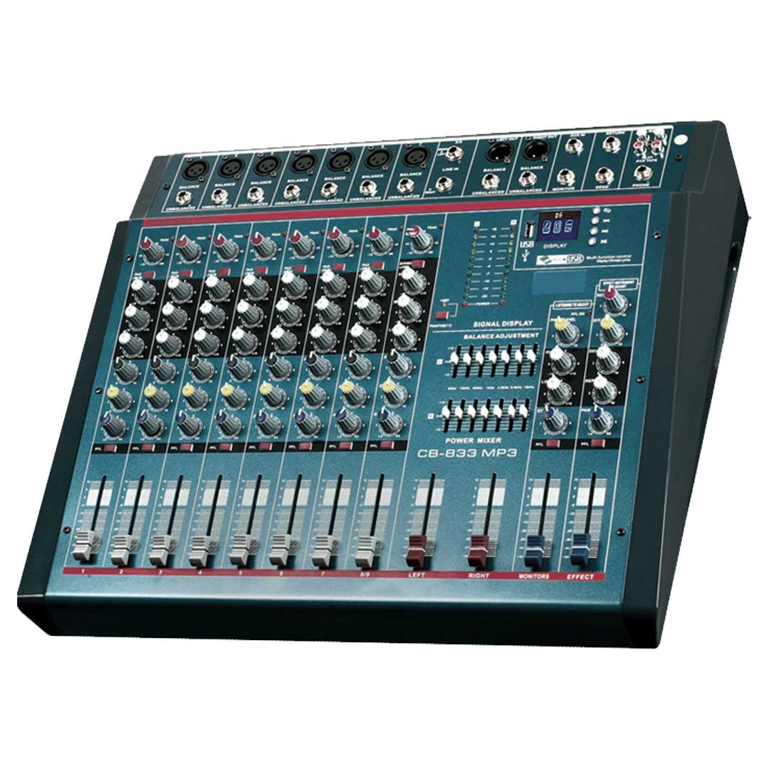 ProRock Electronics CB-833 450 Watt 8 Channel Powered Mixer