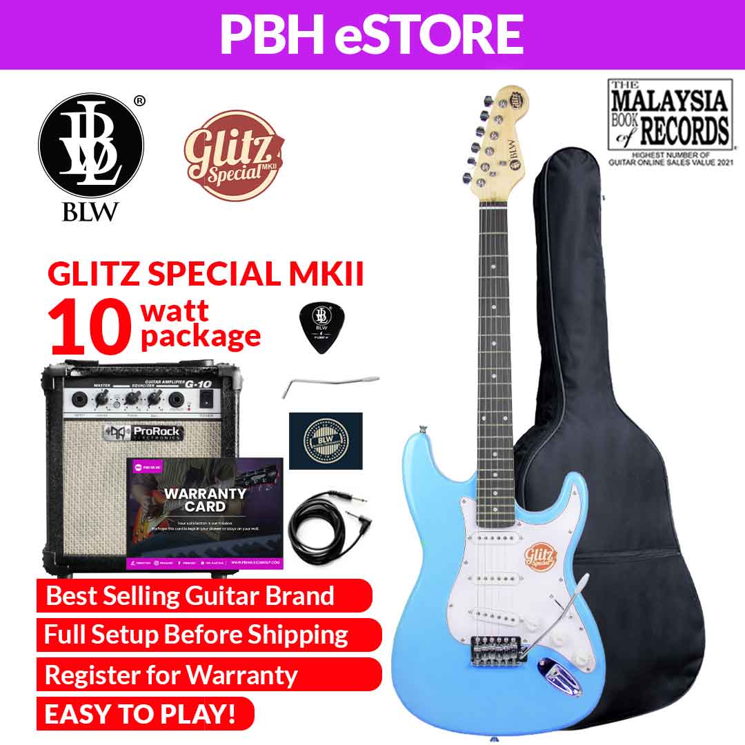 BLW Glitz MKII Special Electric Guitar 10W Amplifier Pack