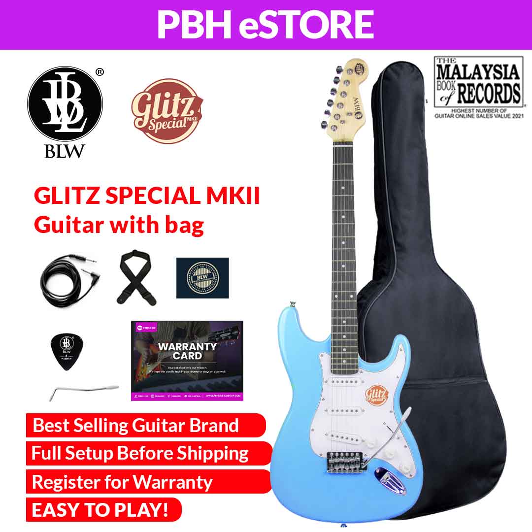 BLW Glitz MKII Special Electric Guitar - Blue