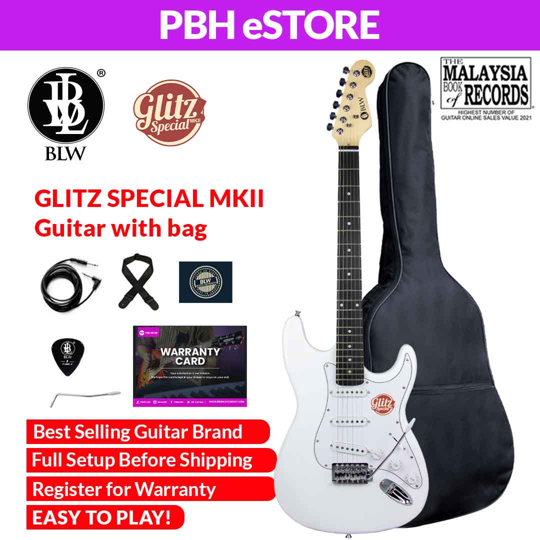 BLW Glitz MKII Special Electric Guitar - White