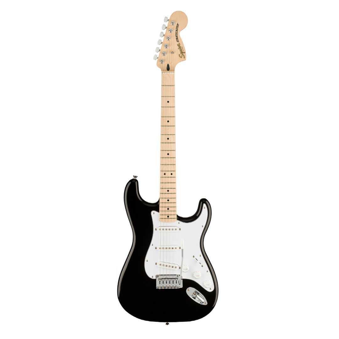 Squier Affinity Series Stratocaster Electric Guitar, Maple FB, Black