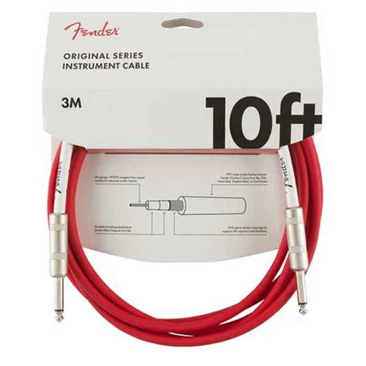 Fender Original Series Instrument Cable, 10ft, Fiesta Red