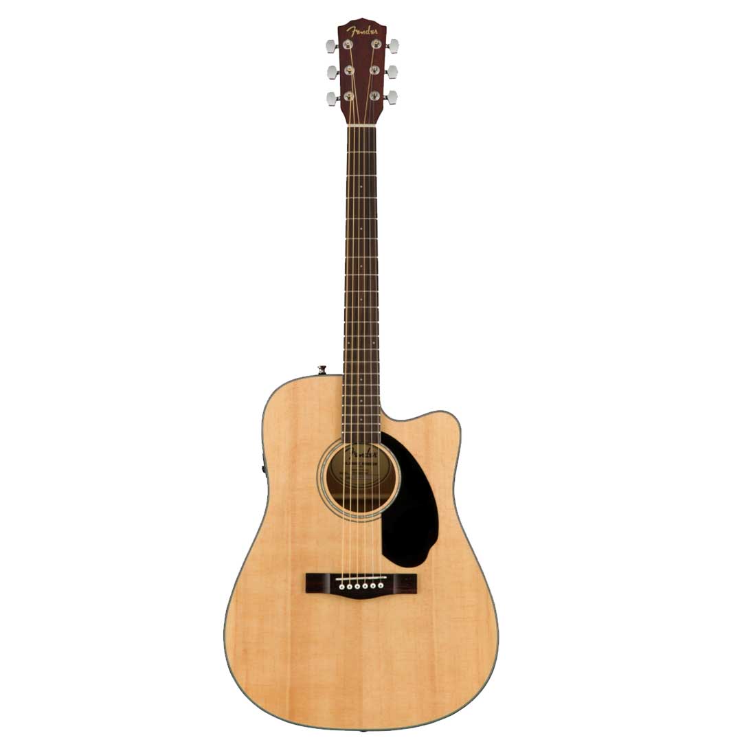 Fender CD-60SCE Dreadnought Acoustic Guitar, Walnut FB, Natural