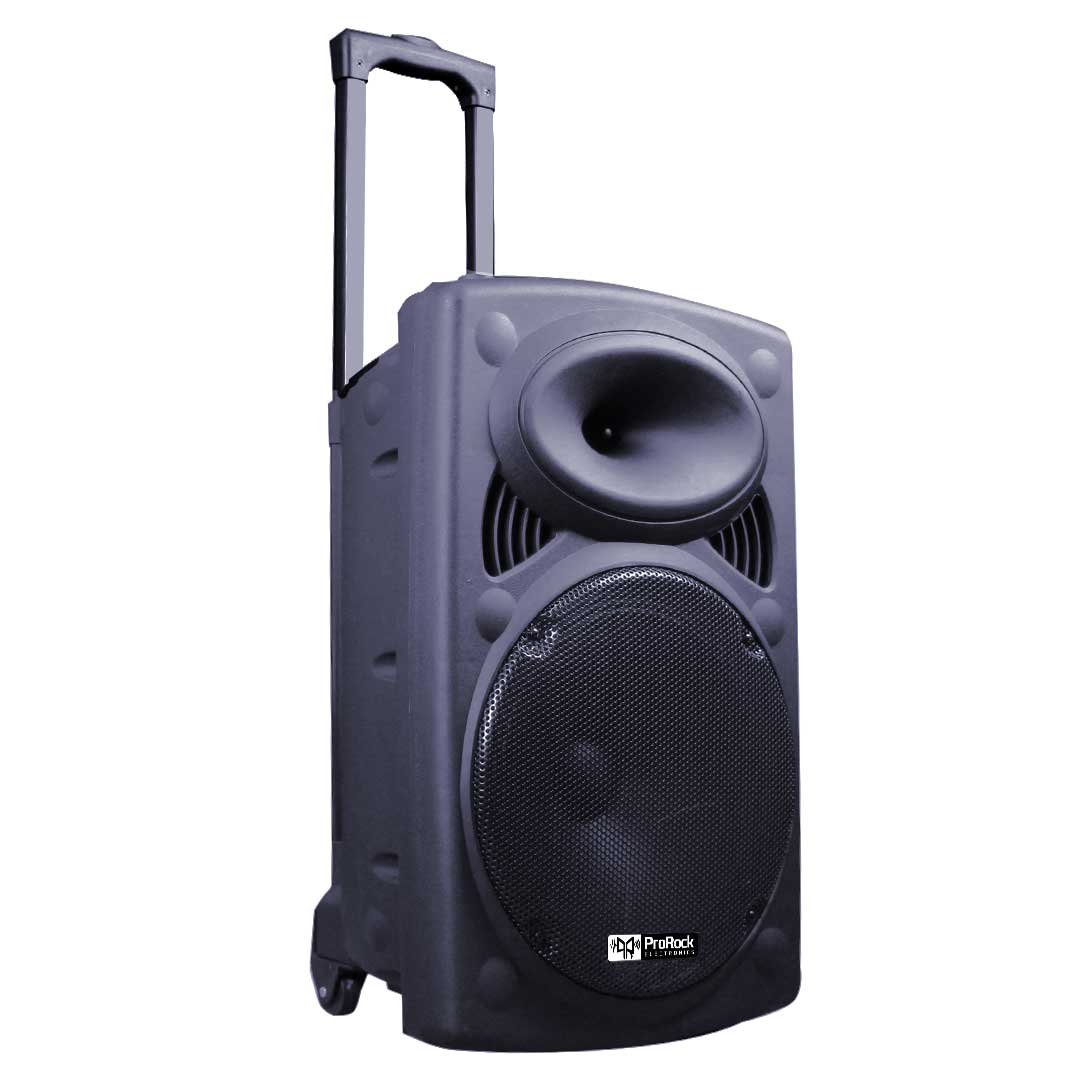 PROROCK PR-12D 12" Trolley Portable Bluetooth Speaker w/wireless Microphone