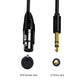 Microphone Cable XLR to TRS 6.35mm Jack Balanced