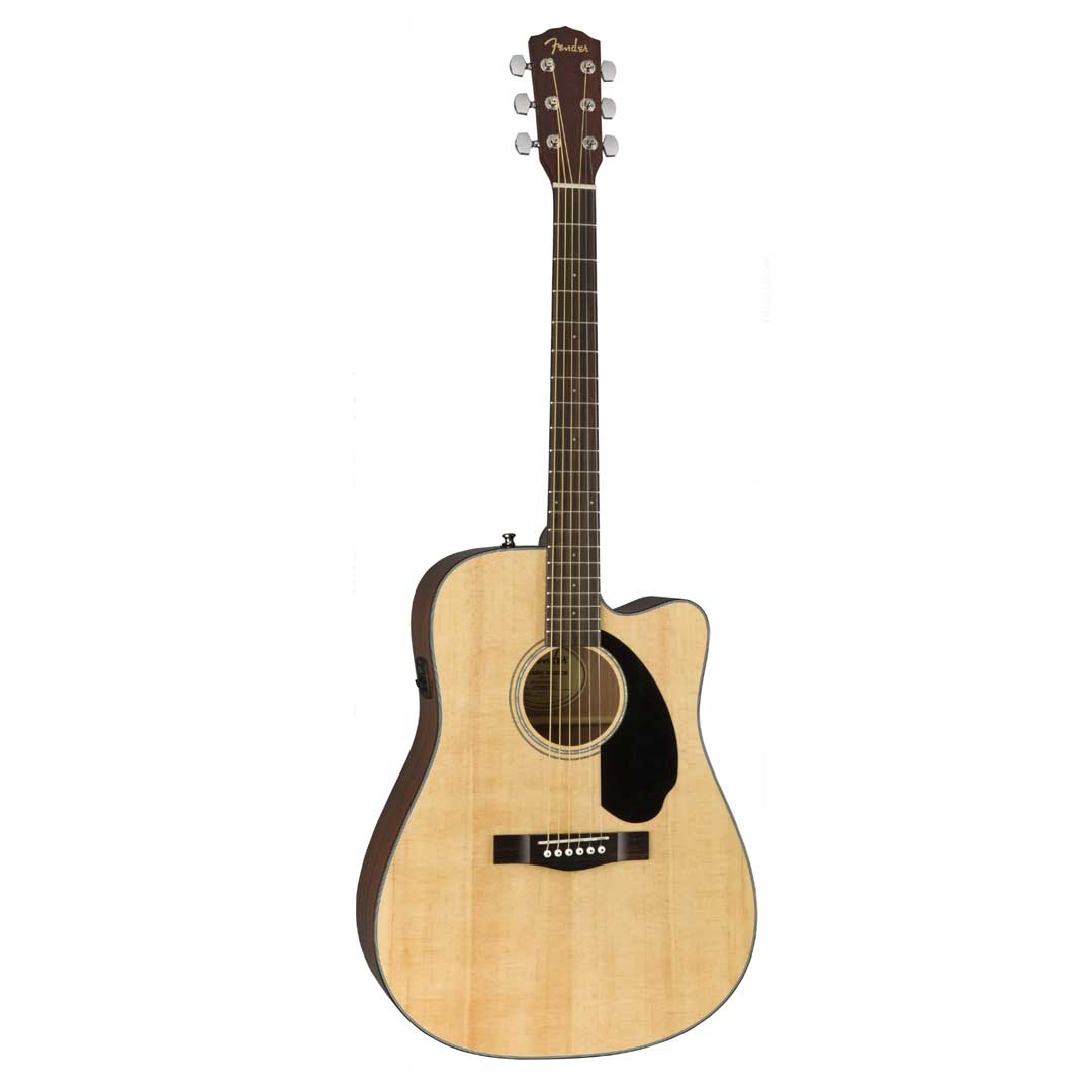 Fender CD-60SCE Dreadnought Acoustic Guitar, Walnut FB, Natural