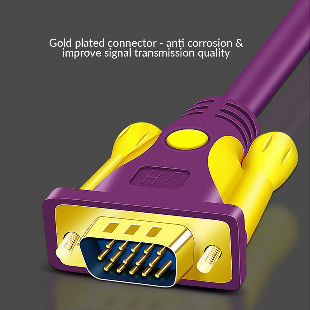 VGA 3+9 1080P Gold Plated Cable 1.5/3/5/10M