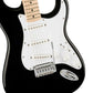 Squier Affinity Series Stratocaster Electric Guitar, Maple FB, Black