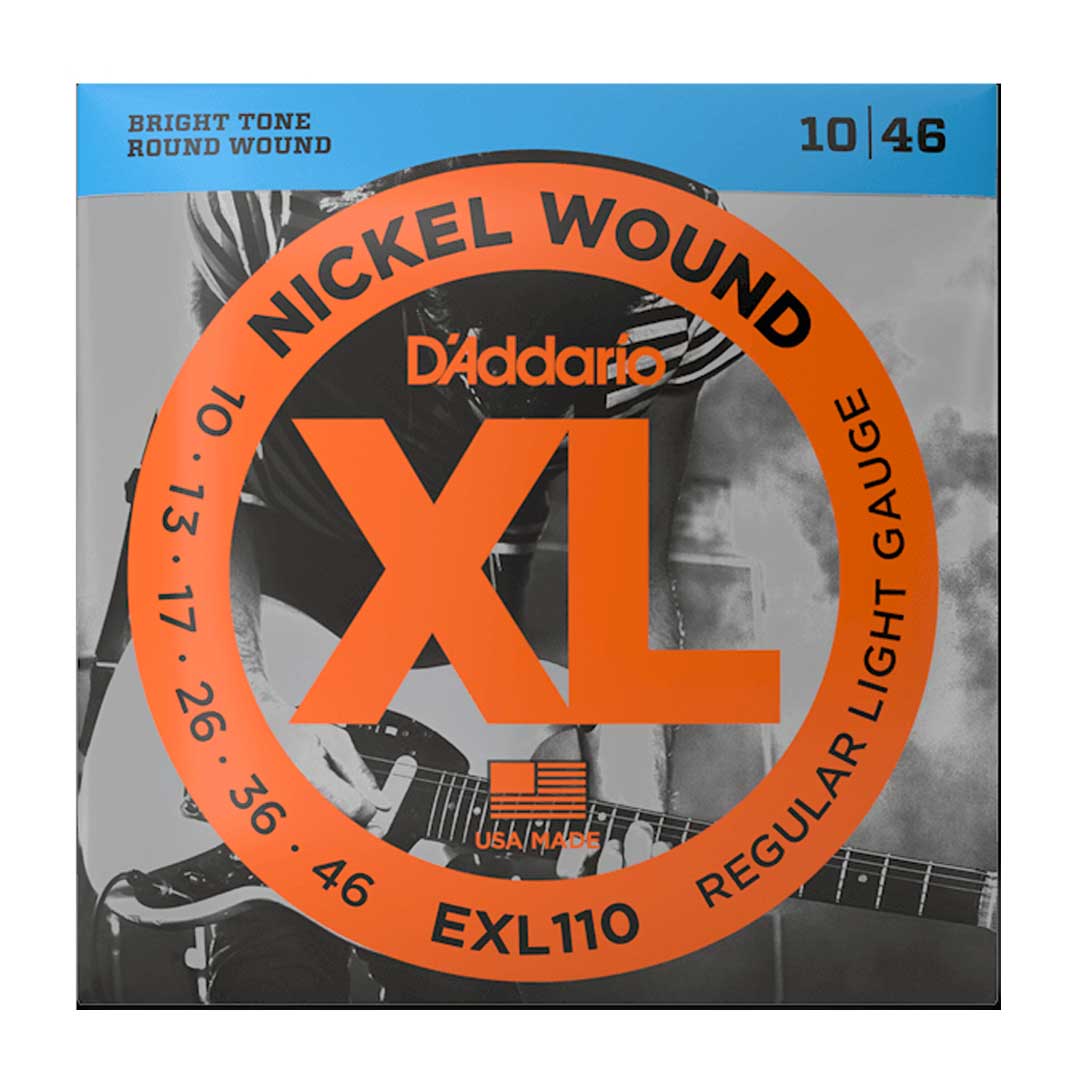 D'Addario EXL110 Nickel Wound Electric Guitar Strings, Regular Light, 10-46