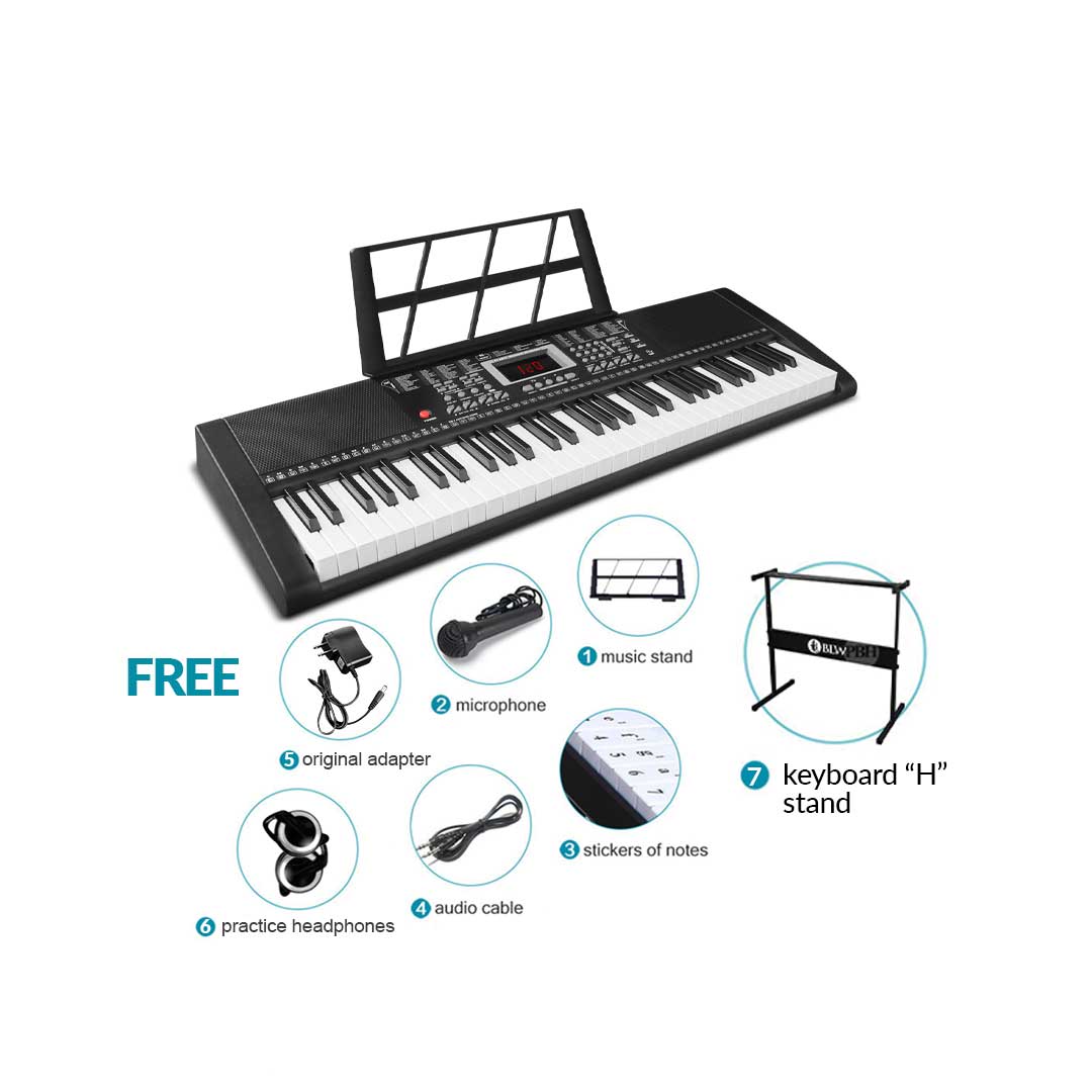 BLW EK-61T 61-key Portable Keyboard - H Stand Pack