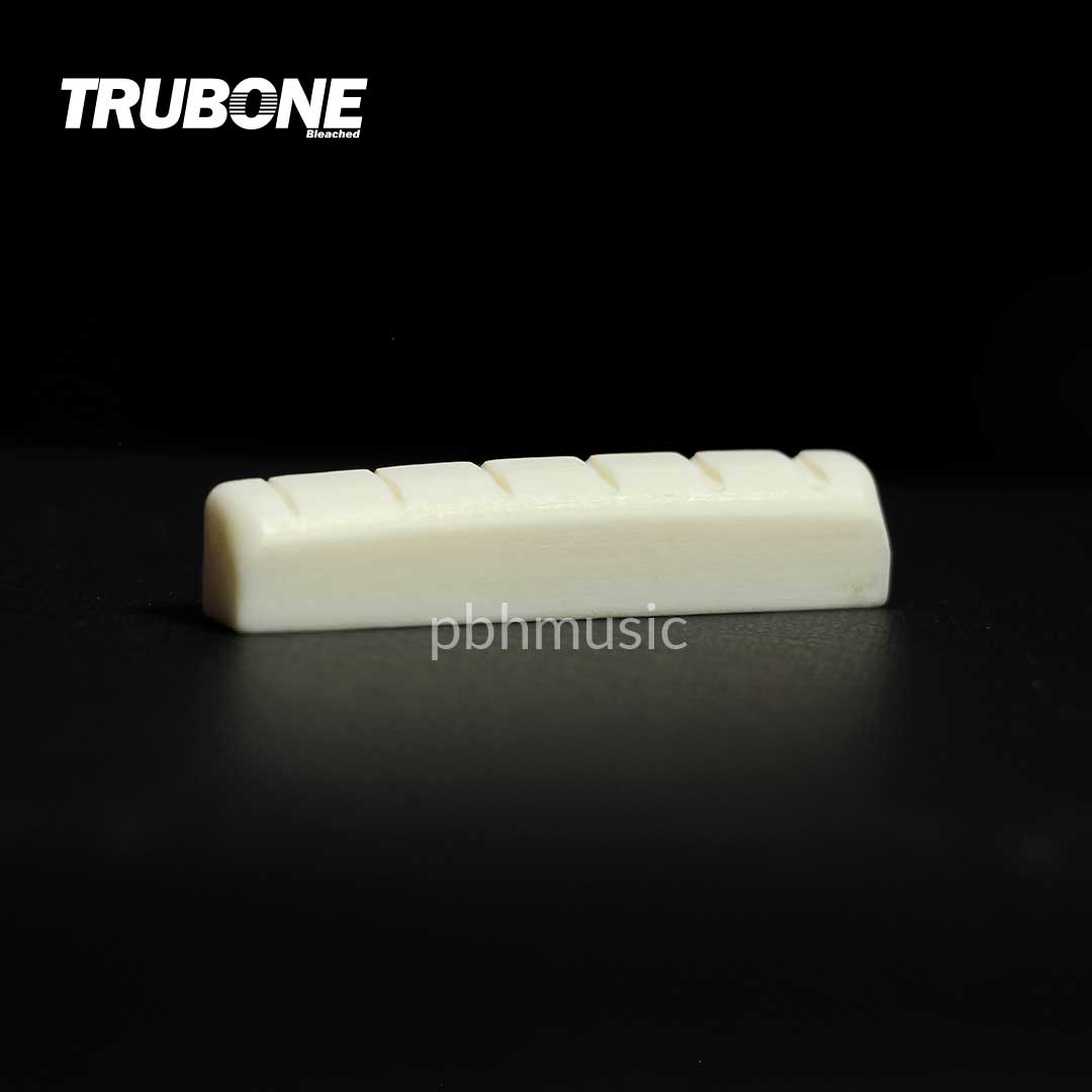 TRUBONE A430 Water Buffalo Bleached Slotted Acoustic Guitar Bone Nut