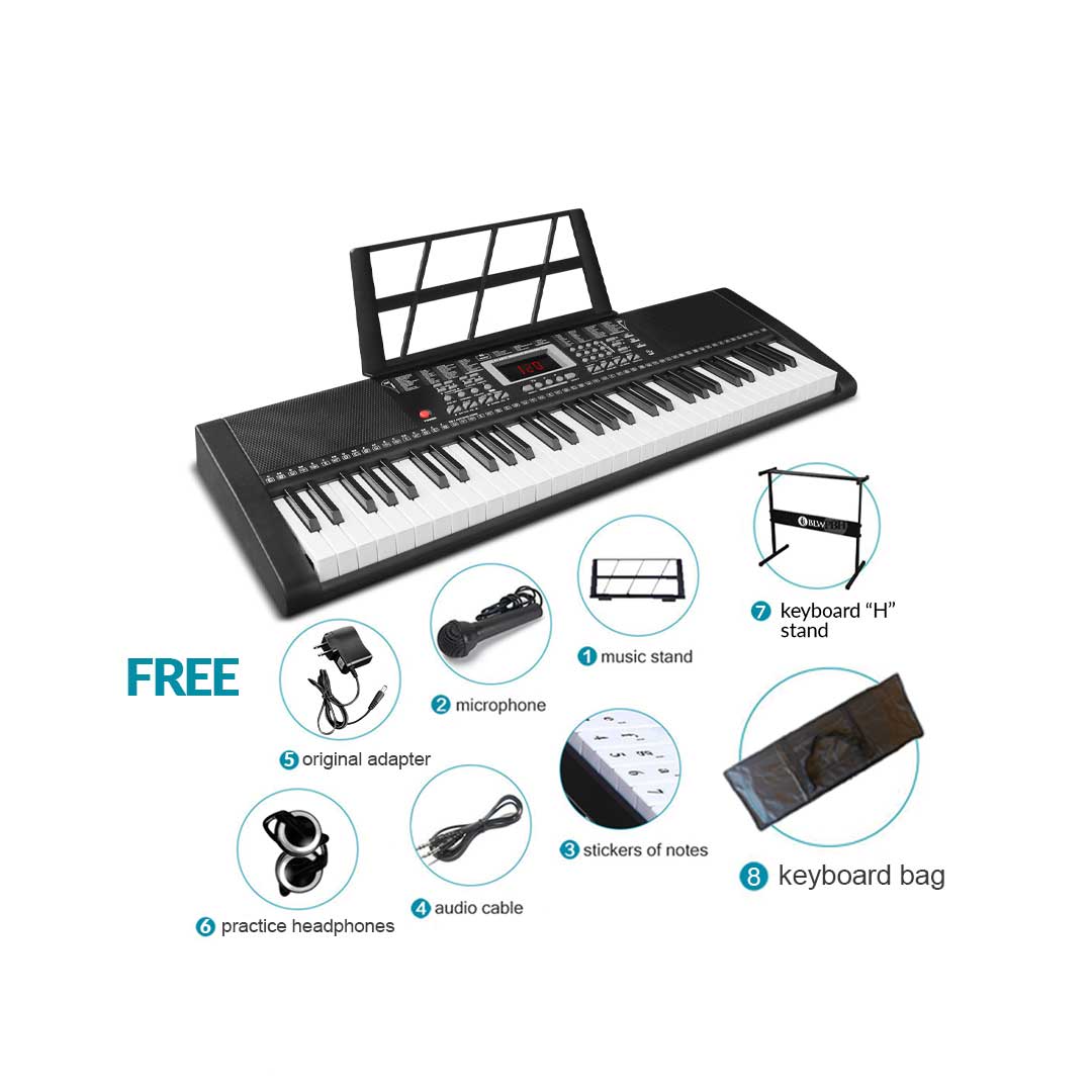 BLW EK-61T 61-key Portable Keyboard - H Stand Pack