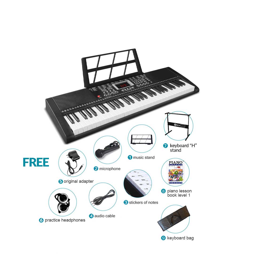 BLW EK-61T 61-key Portable Keyboard - H Stand Pack