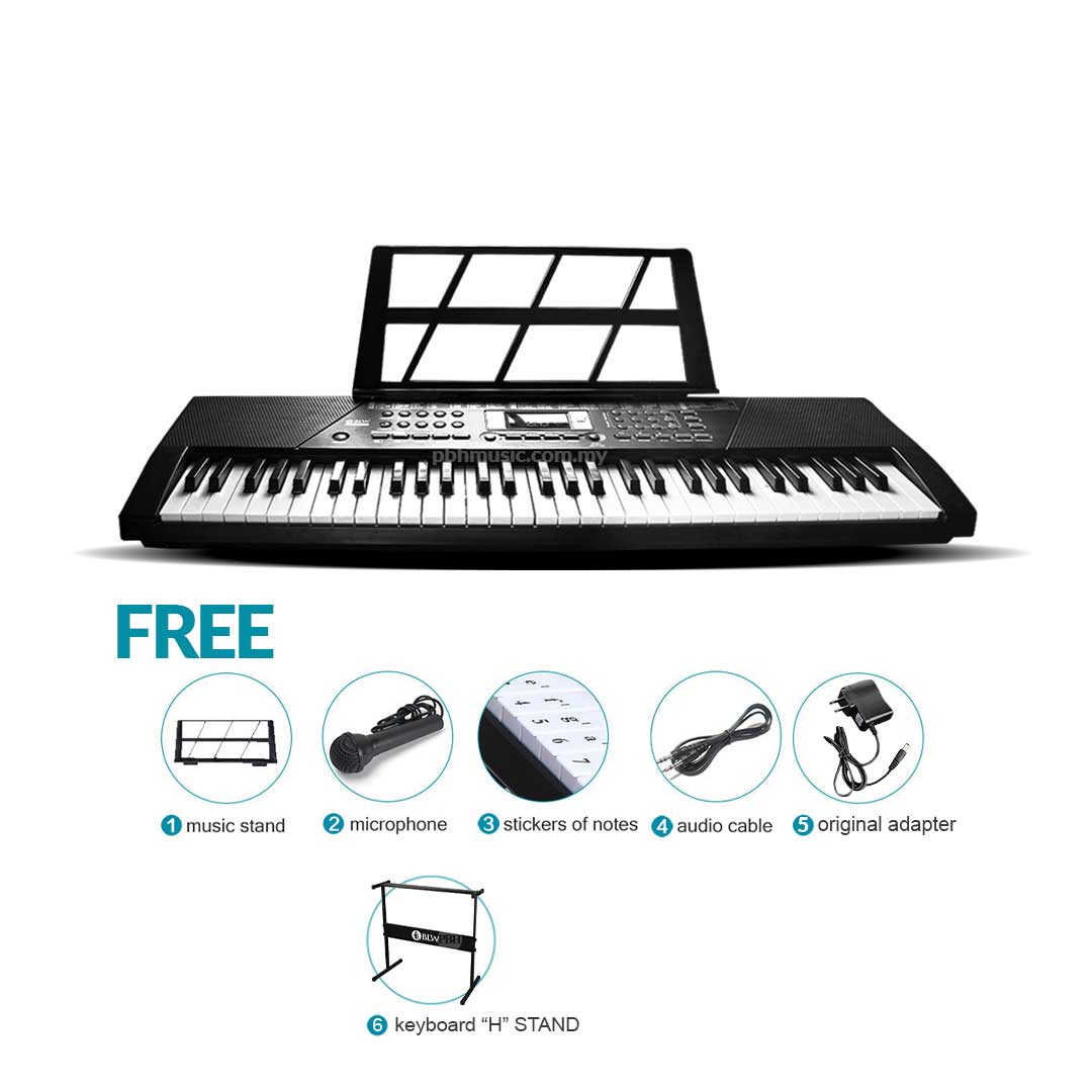 BLW EK-61C 61-key Portable Keyboard- H Stand Pack